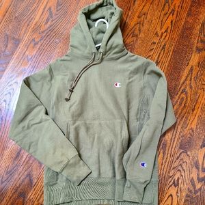 Champion Reverse Weave Green Hoodie